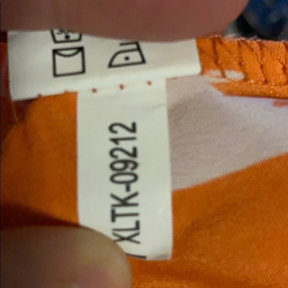 MudPie Tangerine Ikat Sleeveless Maxi Dress Large - Picture 7 of 7